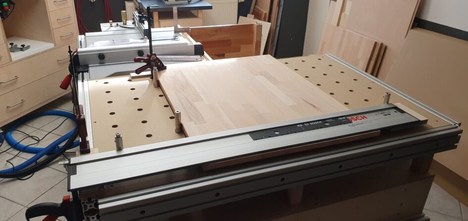 Die neue Werkbank im Einsatz