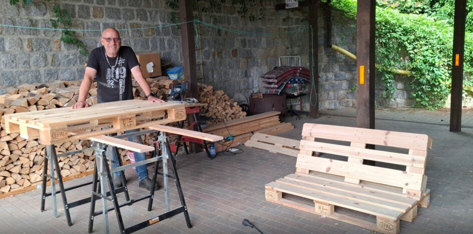 Peter bei der Arbeit